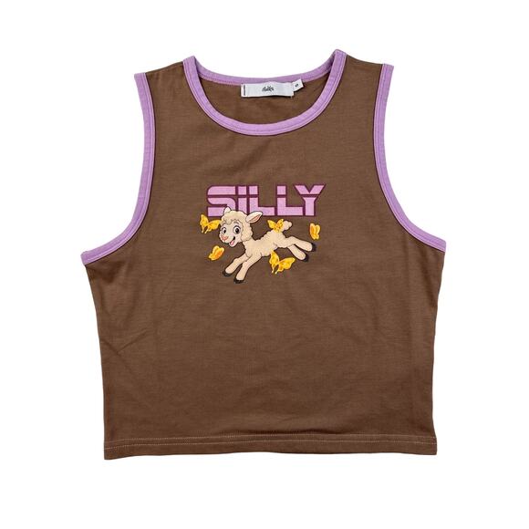 Adika - Silly Lamb Sleeveless Tank in Brown & Purple - Picture 1 of 3
